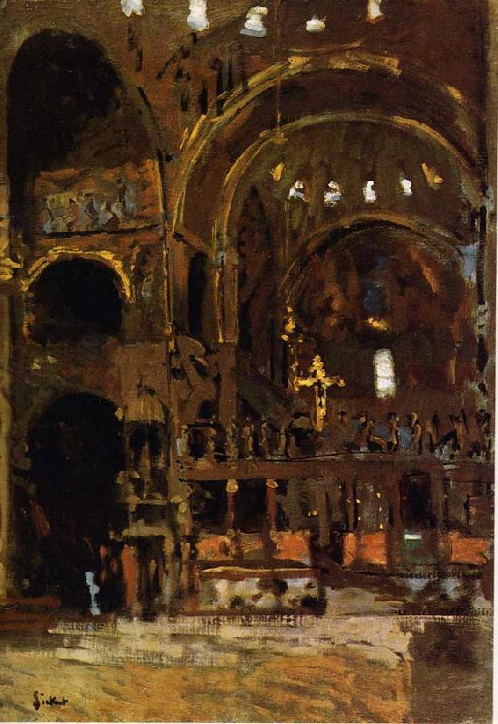 Walter Sickert Interior of St Mark's, Venice China oil painting art